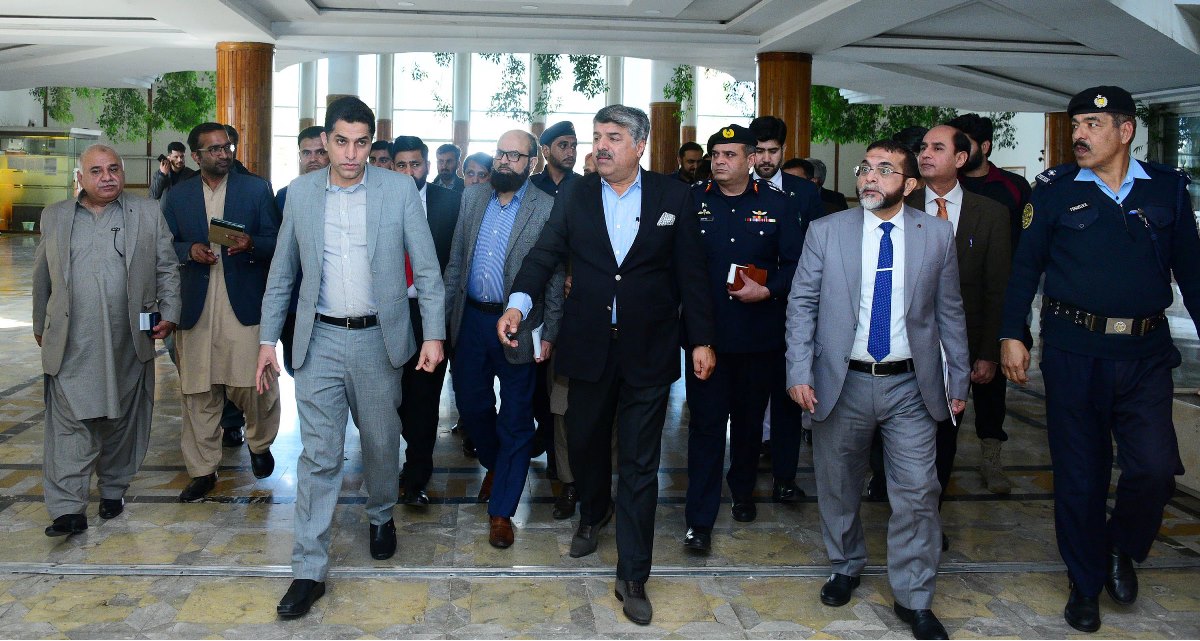 Islamabad 05.03.2024: Deputy Speaker National Assembly Syed Ghulam Mustafa Shah visiting Parliament Lodge's