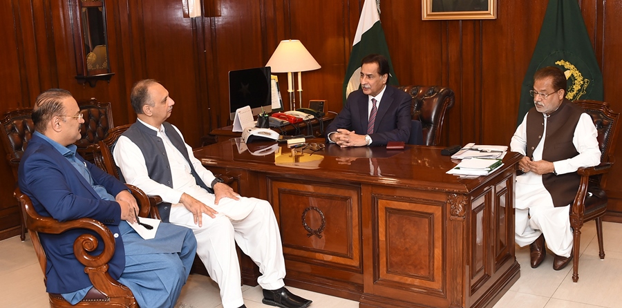 Islamabad 02.04.2024: Speaker National Assembly Sardar Ayaz Sadiq met with Leaders of Opposition Parties in National Assembly at Parliament House 