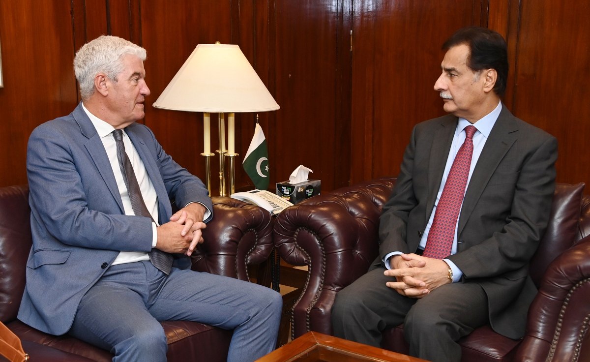 Islamabad 24.04.2024:Ambassador of Portugal Mr. Manuel Frederico Pinheiro Da Silva called on Speaker National Assembly Sardar Ayaz Sadiq at Parliament House.