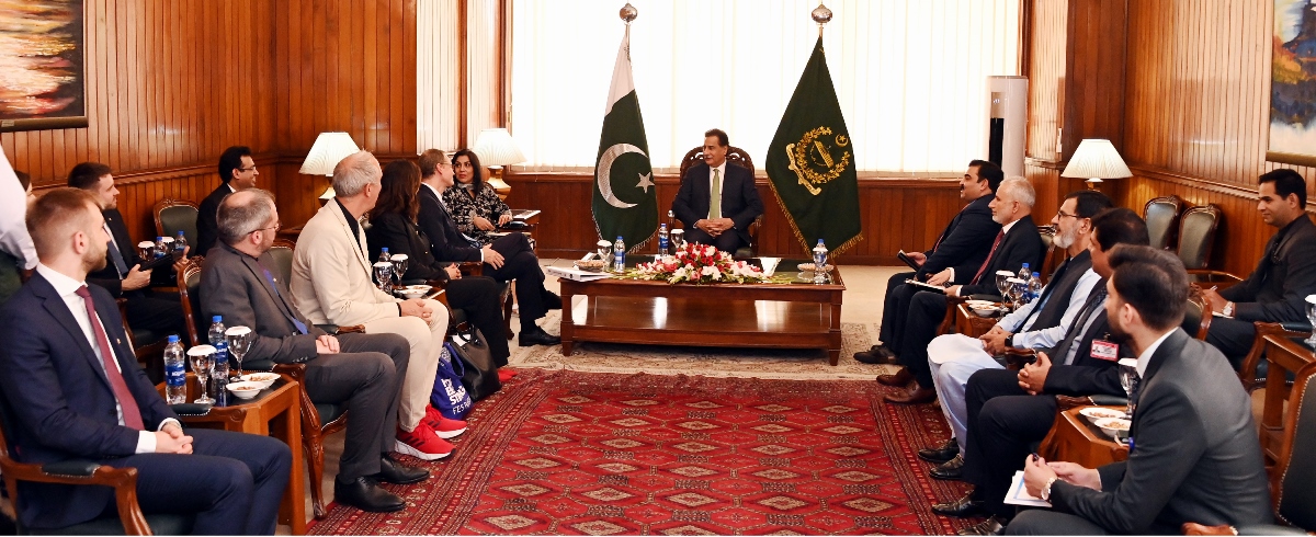 Islamabad 11.07.2024: Speaker National Assembly Sardar Ayaz Sadiq in a meeting with parliamentary delegation from Federal Republic of Germany at Parliament House