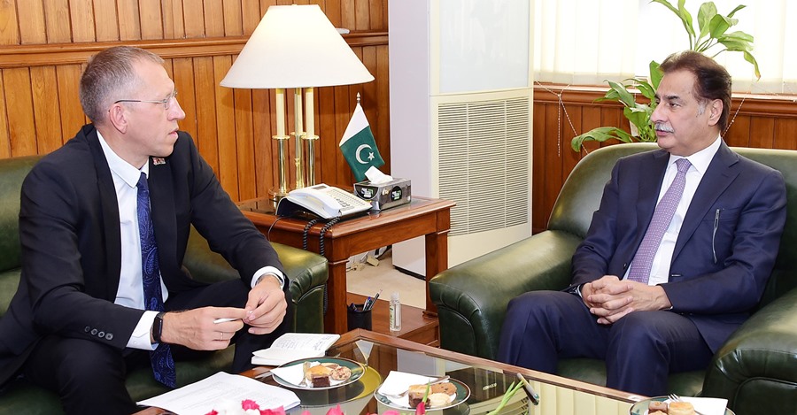 Islamabad 12.08.2024: Ambassador of Belarus Mr. Andrei Metelitsa called on Speaker National Assembly Sardar Ayaz Sadiq at Parliament House.