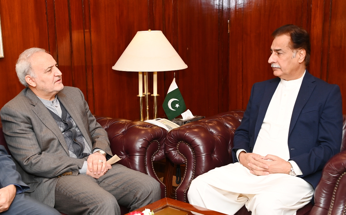Islamabad 17.01.2025:Ambassador of Iran Dr. Reza Amiri Moghadam called on Speaker National Assembly Sardar Ayaz Sadiq at Parliament House.