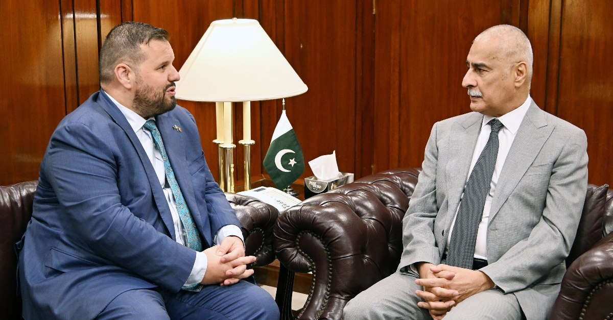Islamabad 16-06-2025: Ambassador of Romania Mr. Dan Stoenescu called on Speaker National Assembly Sardar Ayaz Sadiq at Parliament House.