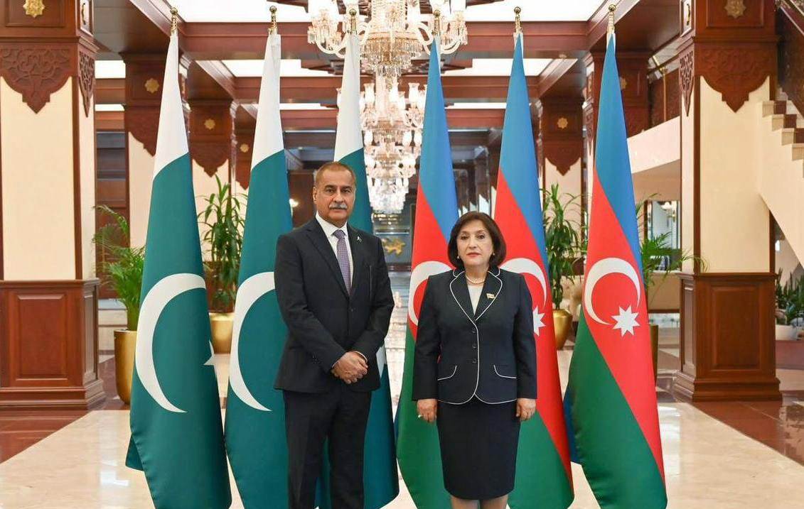 Baku 7th July 2025: Speaker National Assembly of Pakistan Sardar Ayaz Sadiq met with the Speaker of the Milli Majlis of Azerbaijan, Sahiba Gafarova in Baku, Azerbaijan