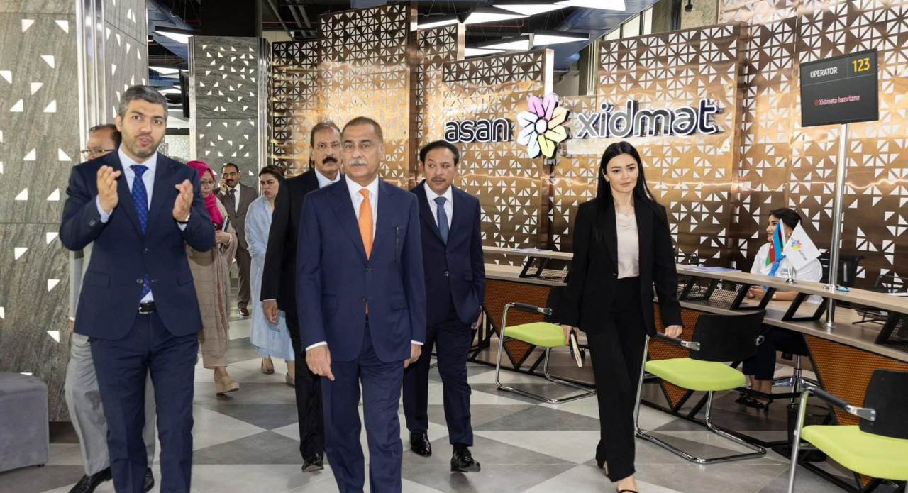Baku 8th July 2025; Pakistan’s Parliamentary Delegation led by Speaker National Assembly Sardar Ayaz Sadiq visits ASAN services in Azerbaijan