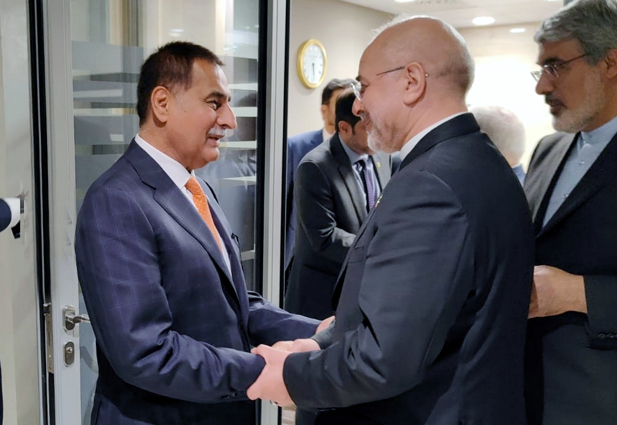 Geneva 31st July 2025: Speaker National Assembly Sardar Ayaz Sadiq met with Speaker of the Parliament of Iran Mohammad Bagher Ghalibaf on the sidelines of the 6th World Conference of Speaker of Parliament in Geneva.