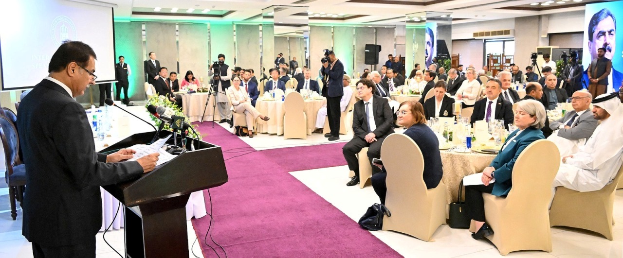 Islamabad 08.09.2025: Speaker National Assembly Sardar Ayaz Sadiq addressing the participants of the Curtain Raiser Ceremony for the forthcoming Inter-Parliamentary Speakers’ Conference in Islamabad at Parliament House.