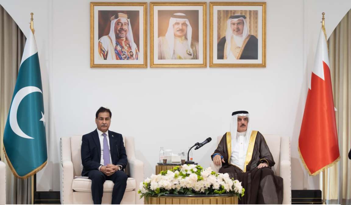 Bahrain 22nd September, 2025; Speaker National Assembly of Pakistan, Sardar Ayaz Sadiq met with his Bahraini Counterpart Ahmed bin Salman Al Musallam in Manama, Bahrain