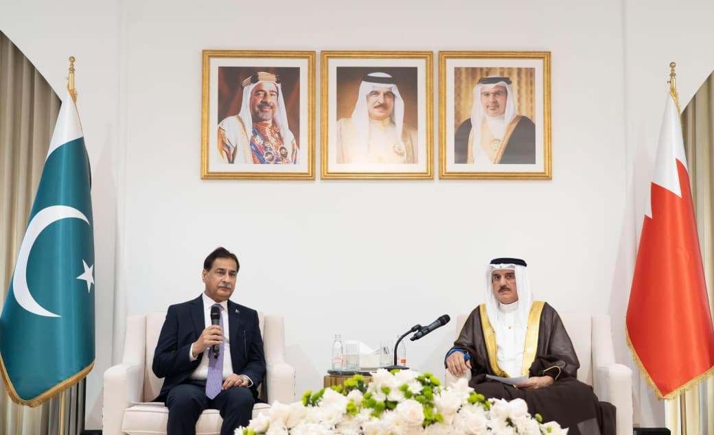 Bahrain 22nd September, 2025; Speaker National Assembly Sardar Ayaz Sadiq Calls on President of the Council of Representatives Ahmed bin Salman Al Musallam in Manama, Bahrain