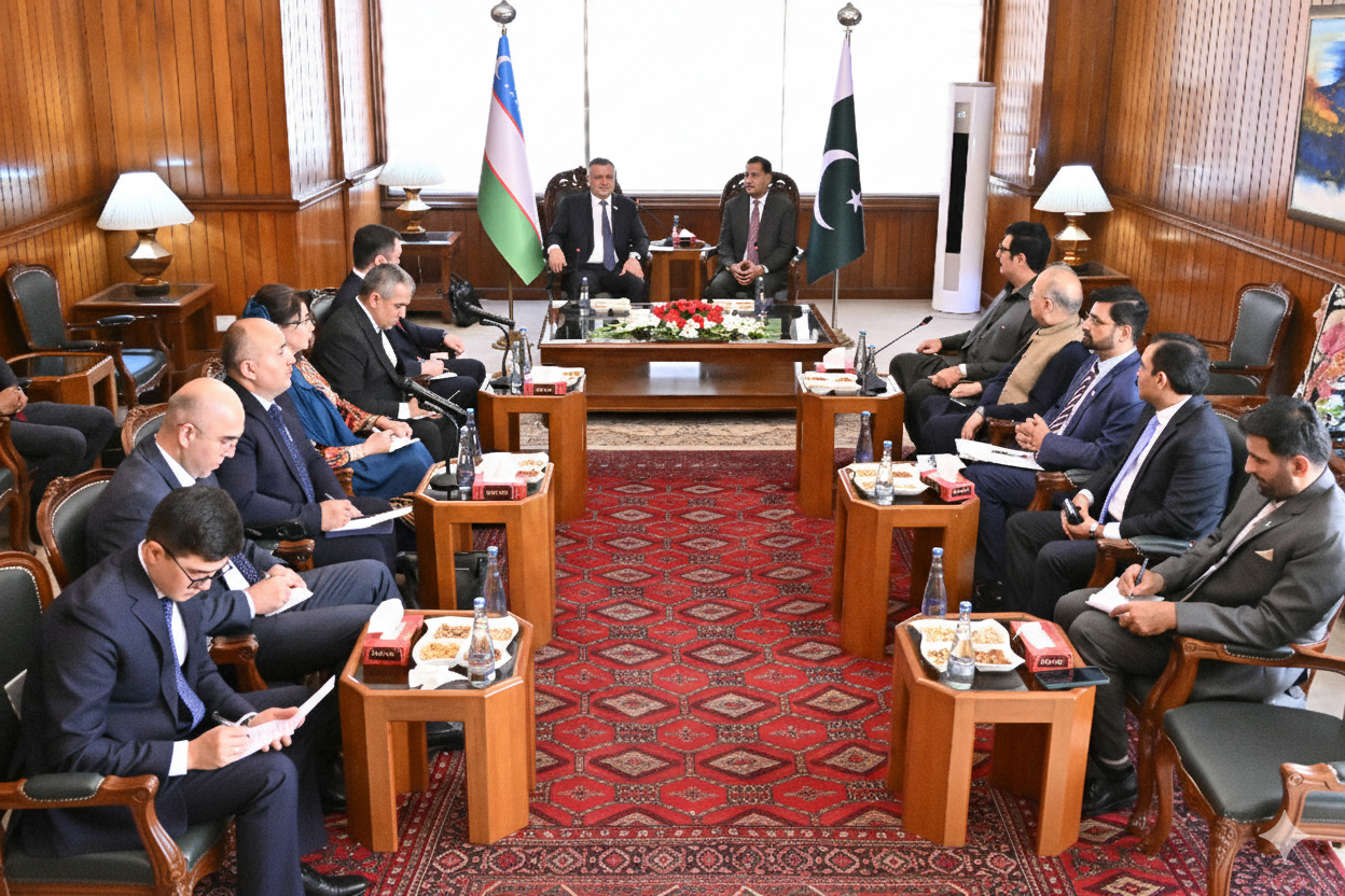 Islamabad 29.09.2025: Speaker National Assembly Sardar Ayaz Sadiq in a meeting with Speaker of the Legislative Chamber of the Oliy Majlis of the Republic of Uzbekistan Mr. Nuriddin Ismoilov at Parliament House.
