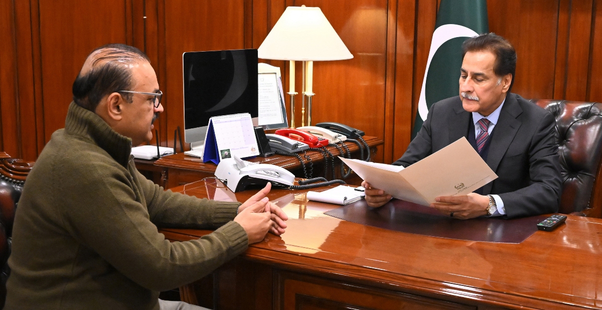 Islamabad 05.01.2026: Chief Whip Opposition Benches Malik Muhammad Amir Dogar called on Speaker National Assembly Sardar Ayaz Sadiq to handing over the letter regarding appointment of Leader of Opposition at Parliament House
