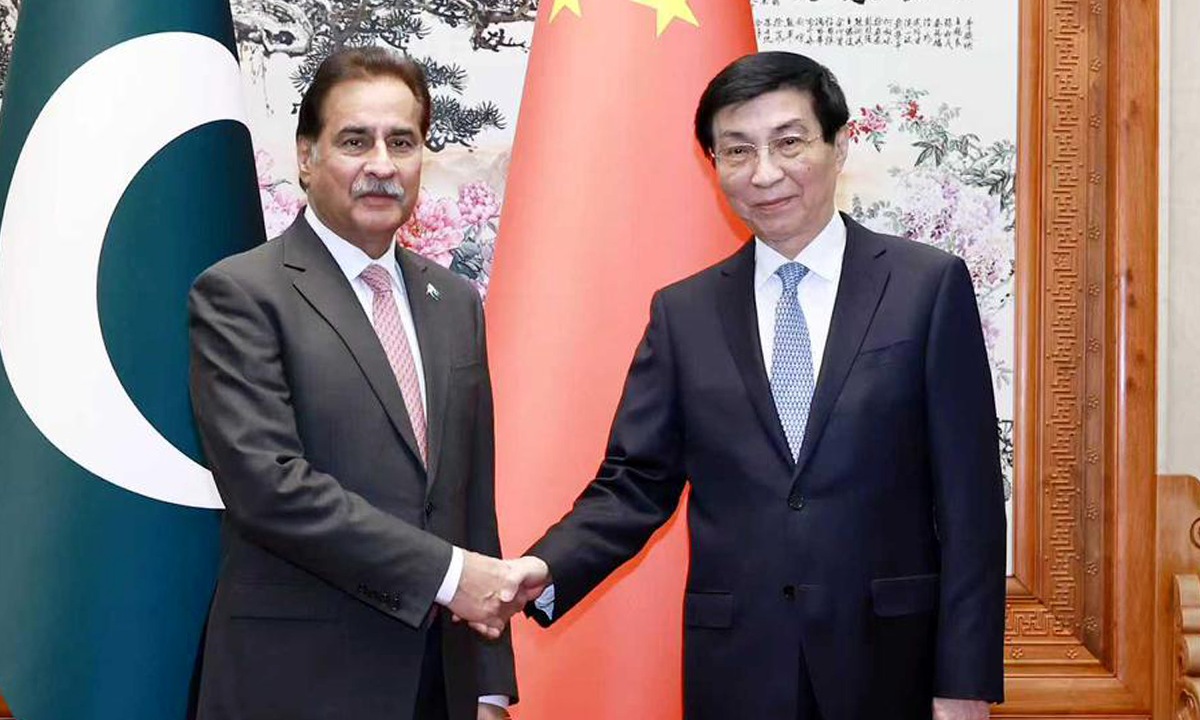 Islamabad :21st January 2026: Speaker National Assembly Sardar Ayaz Sadiq meets Chairman Chinese People's Political Consultative Conference, Mr. Wang Huning, in Beijing, China