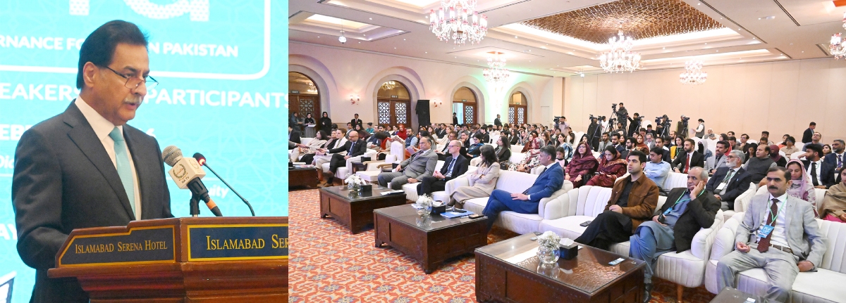 Islamabad 26.02.2026: Speaker National Assembly Sardar Ayaz Sadiq addressing the participants of Pakistan Governance Forum 2026