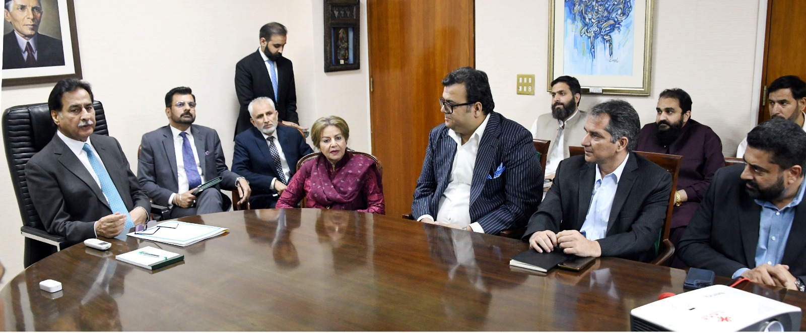 Islamabad 13.05.2026: Speaker National Assembly Sardar Ayaz Sadiq chairing the meeting regarding AI enabled Parliament at Parliament House