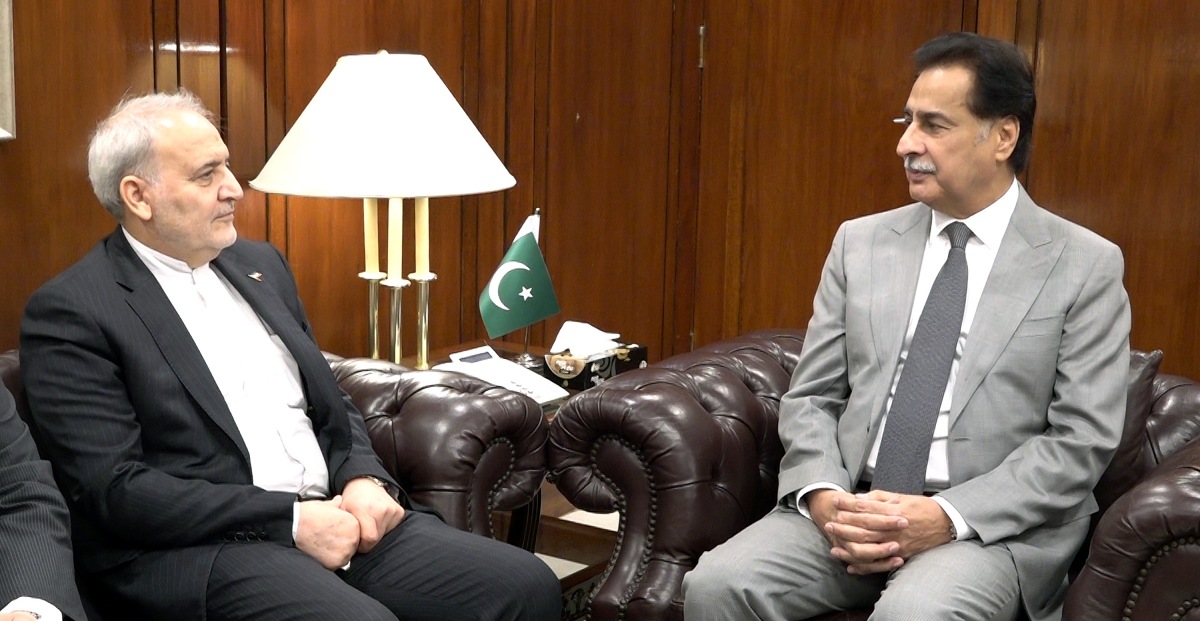 Islamabad 15.06.2026: Ambassador of Iran Dr. Reza Amiri-Moghadam called on Speaker National Assembly Sardar Ayaz Sadiq at Parliament House.