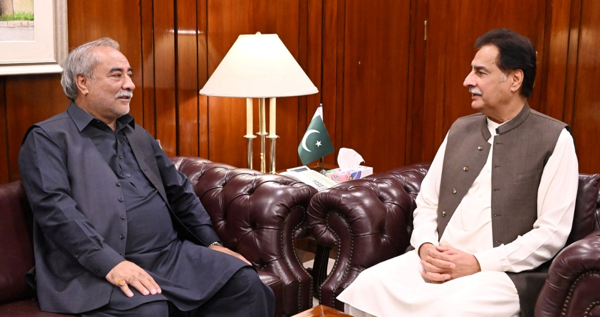 Islamabad 17.08.2026:Speaker Gilgit-Baltistan Assembly Imran Nadeem called on Speaker National Assembly Speaker Ayaz Sadiq at Parliament House.