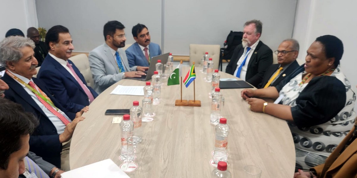 Islamabad 17.09.2026:Speaker NA Sardar Ayaz Sadiq in a meeting with Speaker of the NA of South Africa, Mrs. Angela Thokozile Didiza, on the sidelines of the 69th Commonwealth Parliamentary Association (CPA) Conference in Cape Town, South Africa