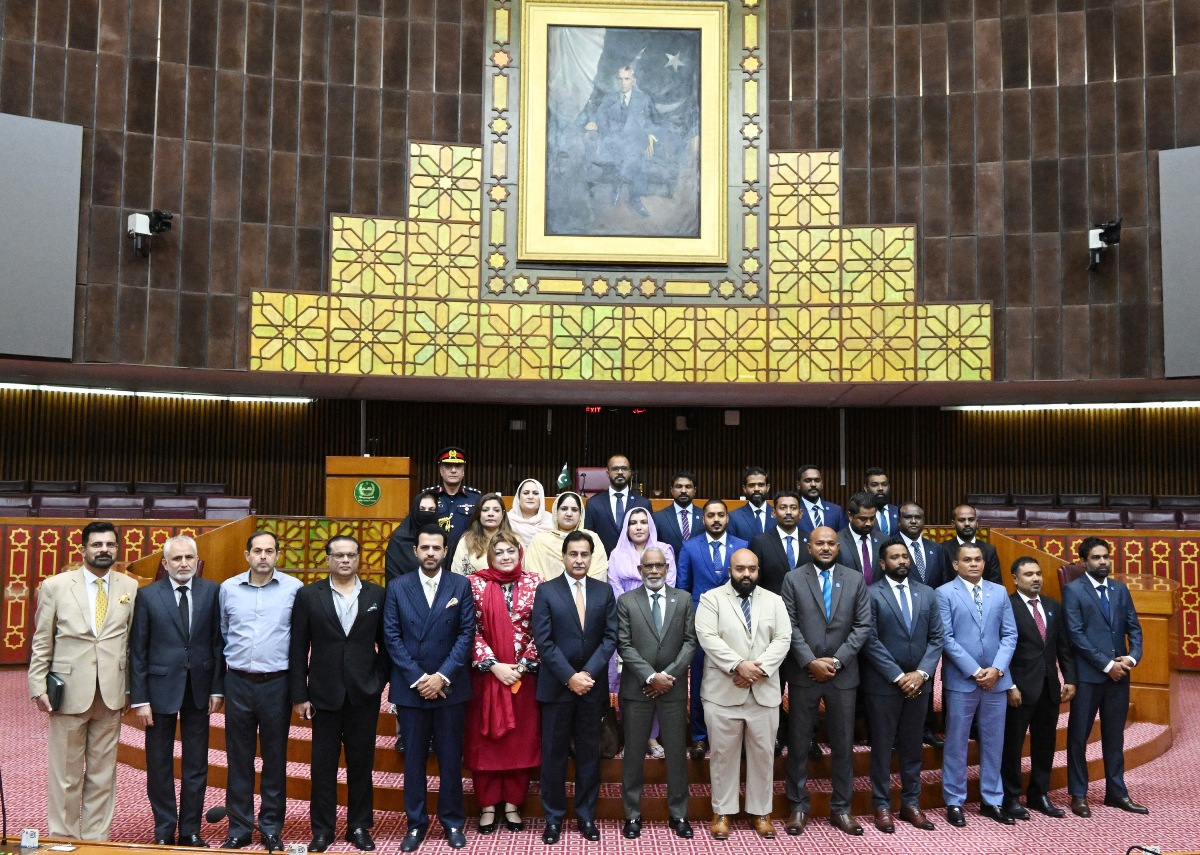 Islamabad 22.09.2026: Speaker of the People's Majlis of Maldives Mr. Abdul Raheem Abdulla called on Speaker National Assembly Sardar Ayaz Sadiq at Parliament House.